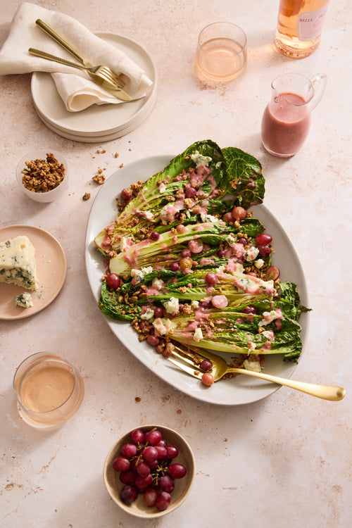 Charred Lettuce with Roasted Grapes