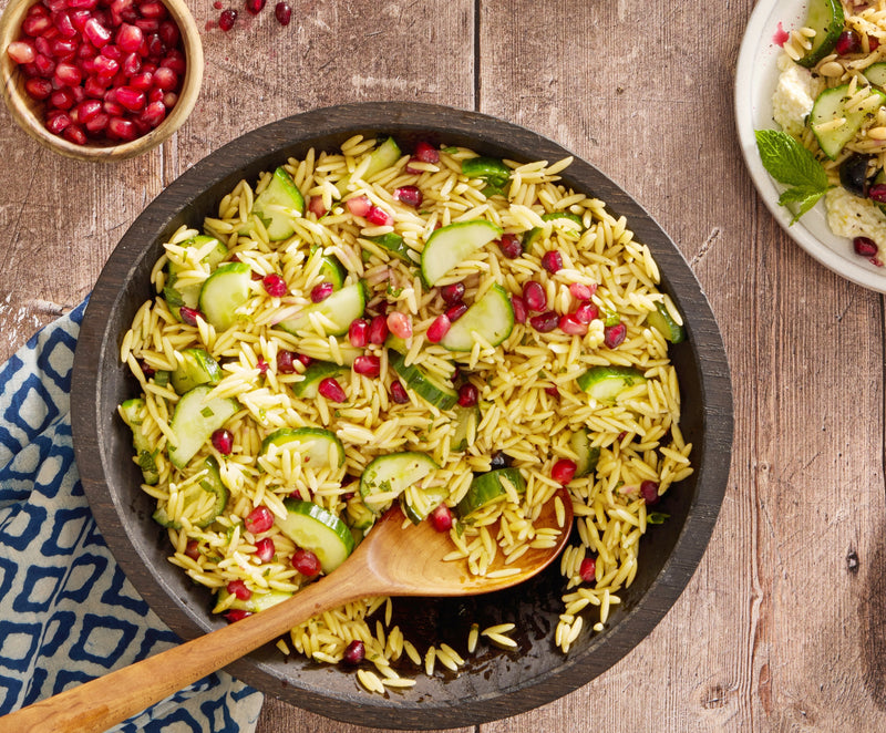 Greek Orzo Pasta Salad with Whipped Feta