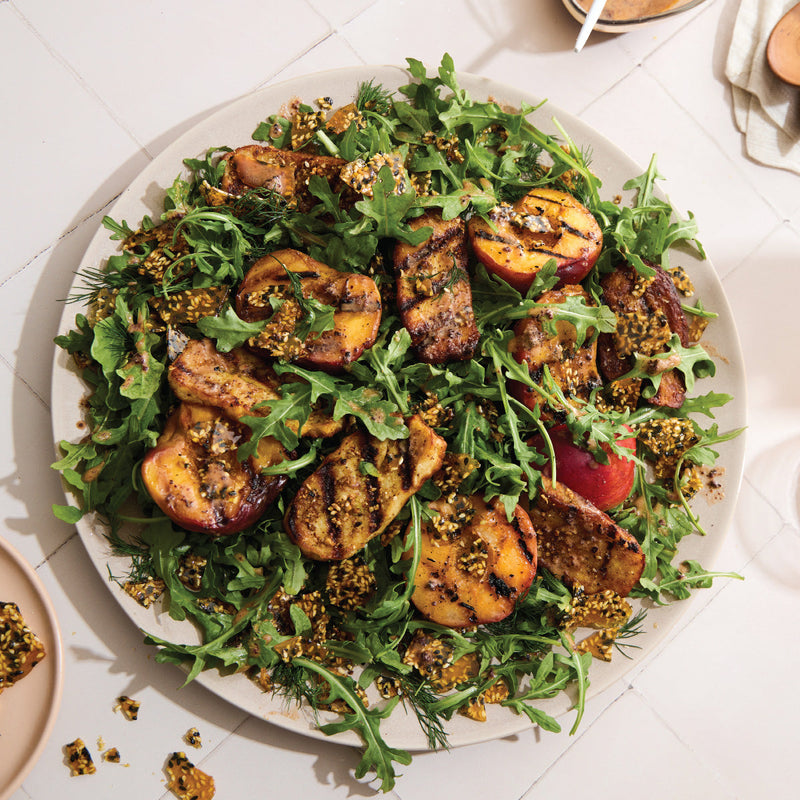 Grilled Peach & Halloumi Salad