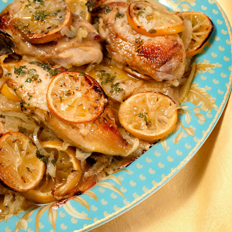 Limoncello Roast Chicken with Fennel