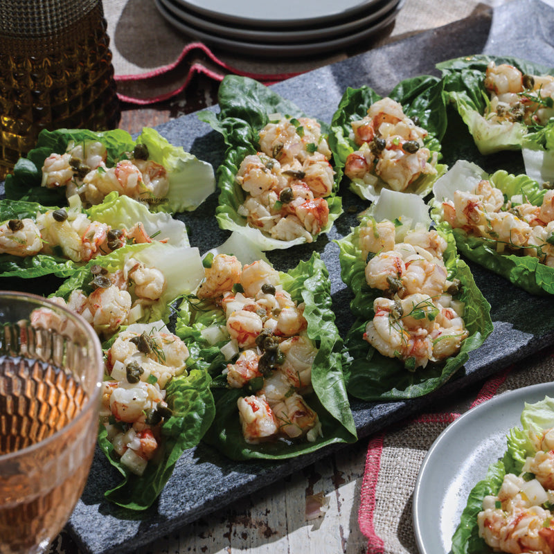 Shrimp Crudo Lettuce Boats