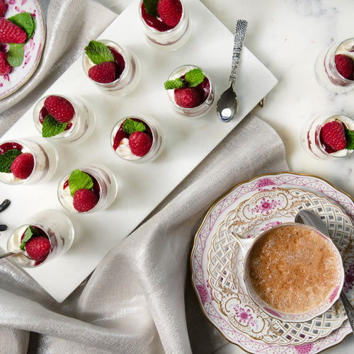 White Chocolate Raspberry Mousse Shooters