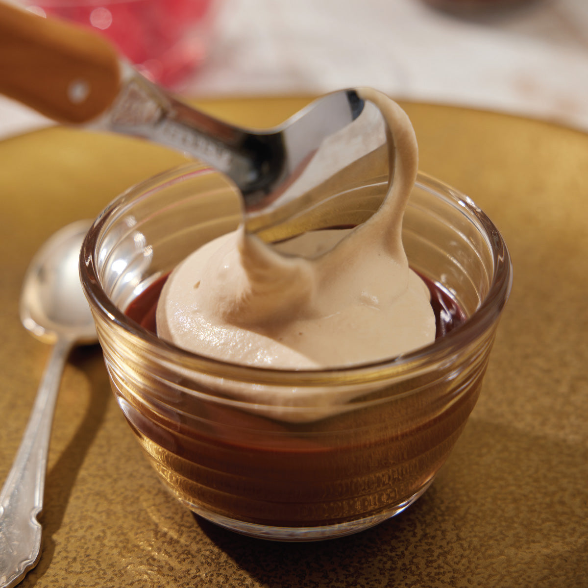 Cherry Amaro Chocolate Pots with Coffee Cream