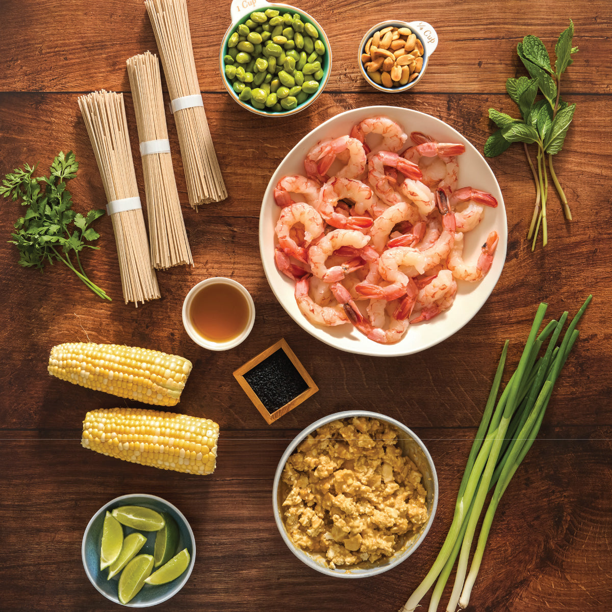 Cold Miso Shrimp & Tofu Soba Noodles