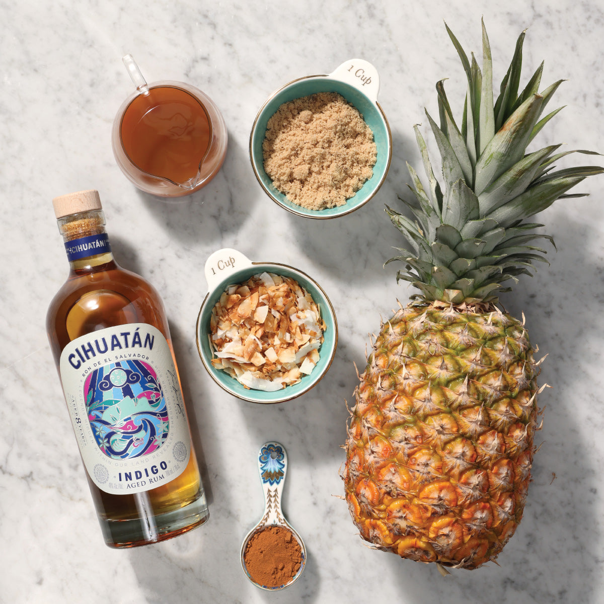 Grilled Pineapple with Ice Cream & Caramel Sauce
