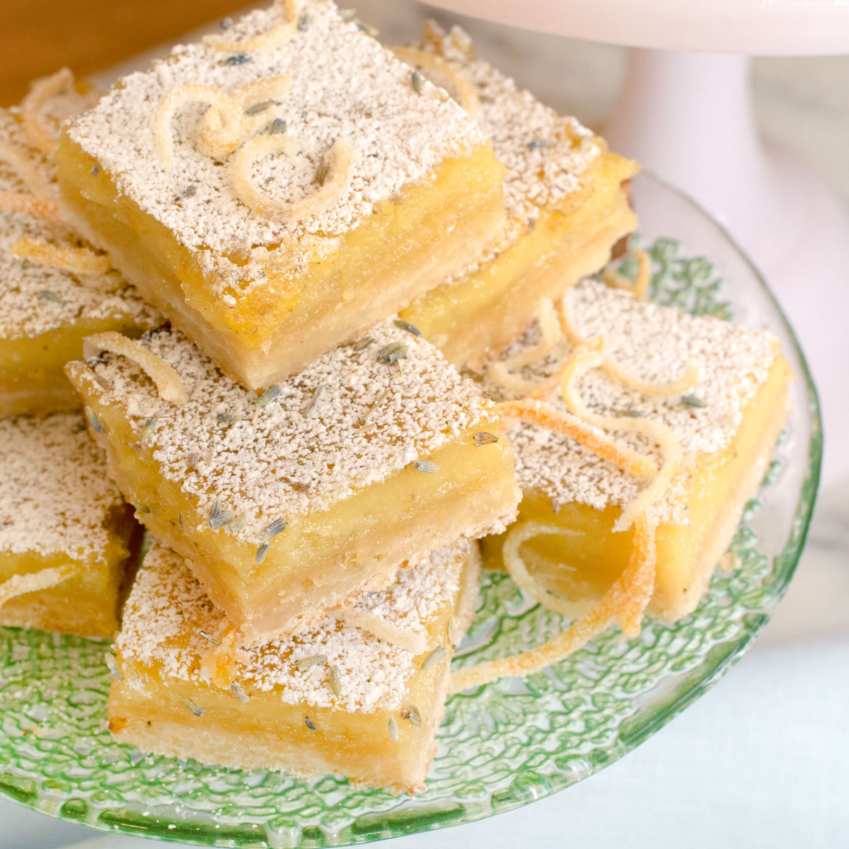 Limoncello Lavender Shortbread Squares