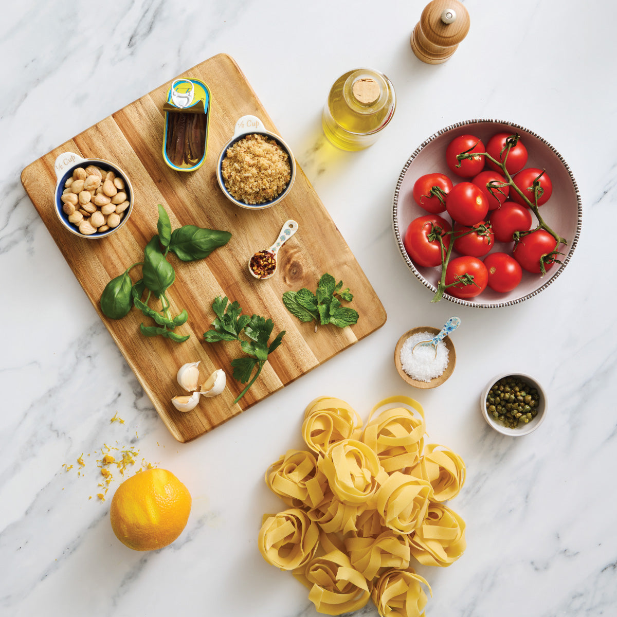 Roasted Tomato Pesto Pappardelle