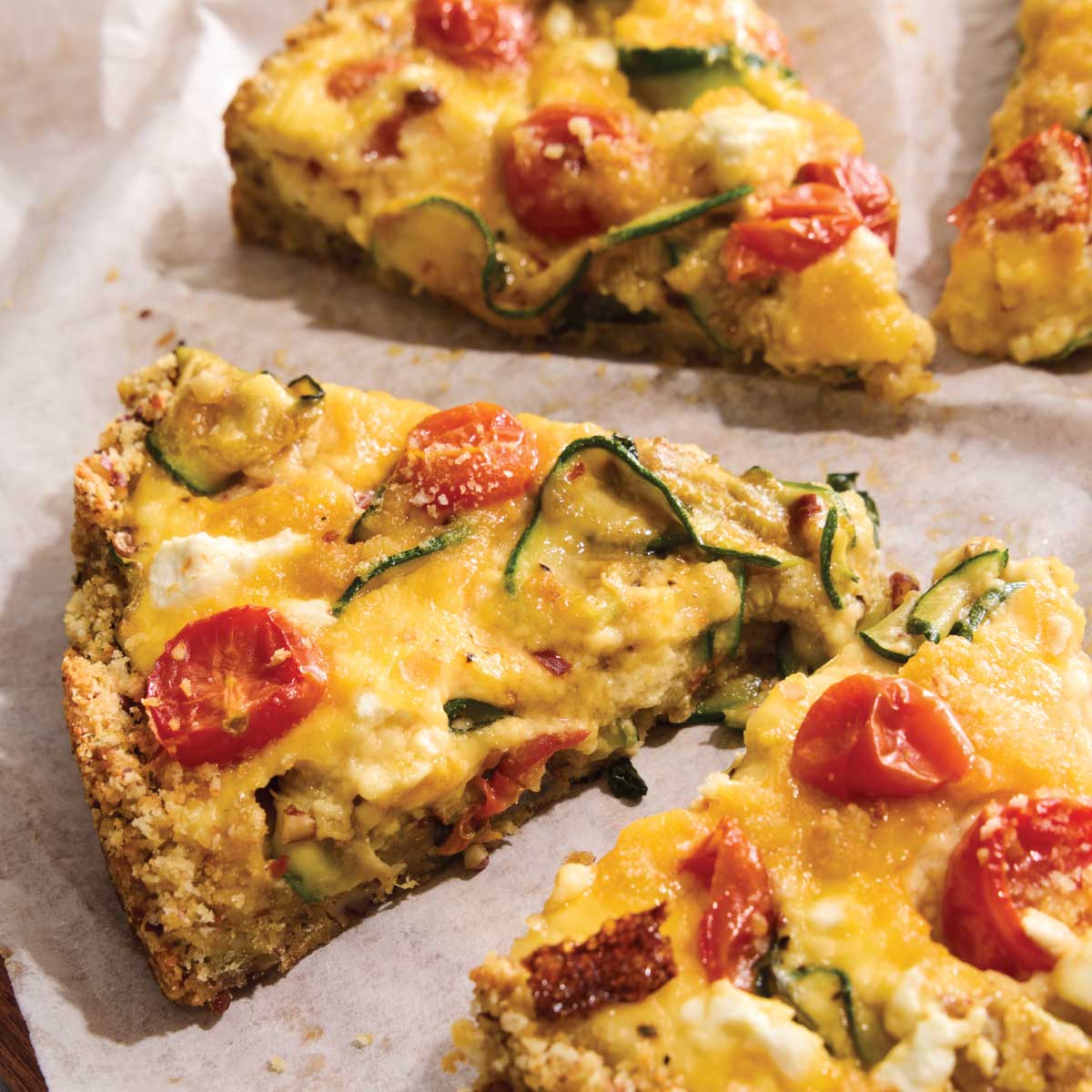 Zucchini Frittata with Roasted Tomatoes